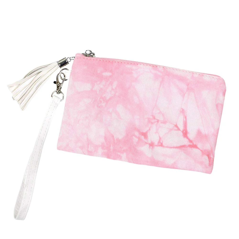 Chic Pink Marble Clutch