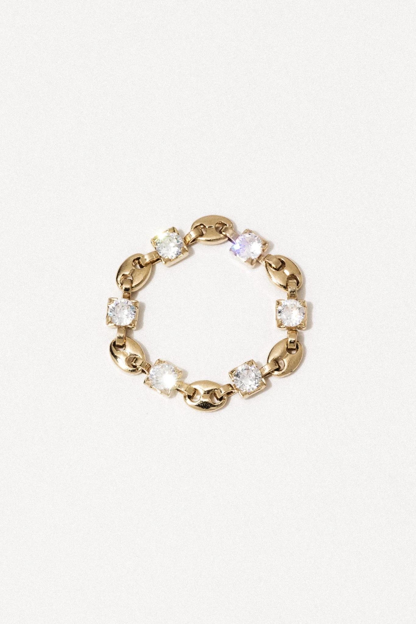 Elegant Rhinestone Chain Ring