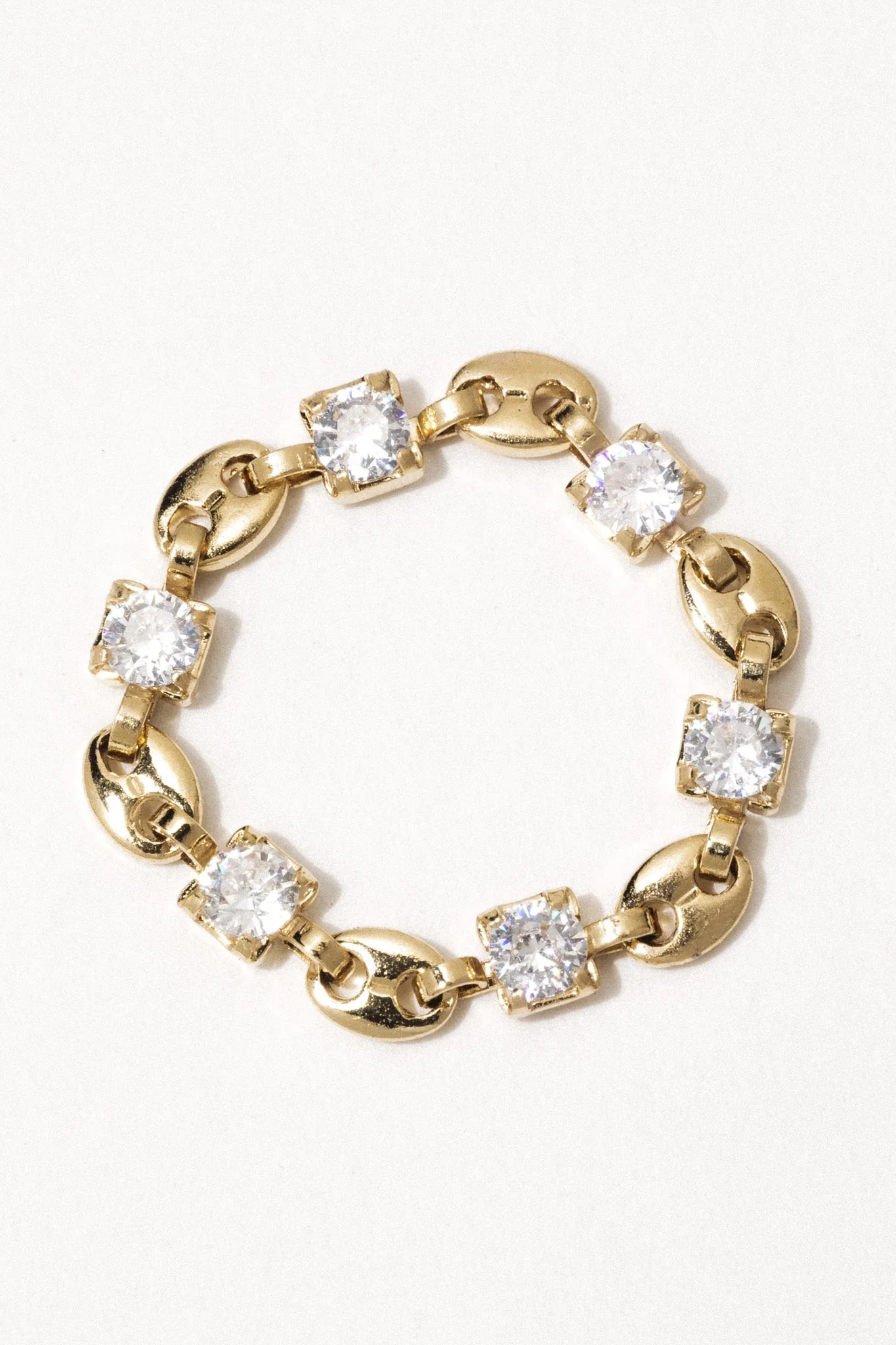 Elegant Rhinestone Chain Ring